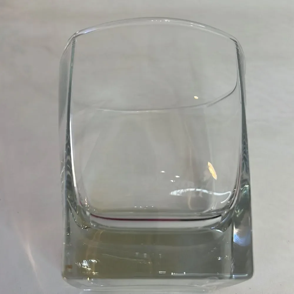 Johnny Walker Keep Walking 10 Oz Rock Glass 3 In Square 3 1/2 In Tall Scotch Bar